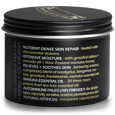 Manuka Honey Cream - Intensive Skin Healing, 4oz