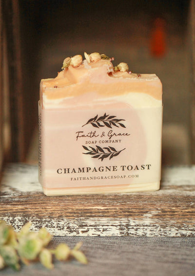 Champagne Toast Artisan Soap, Luxury Shea Butter Soap