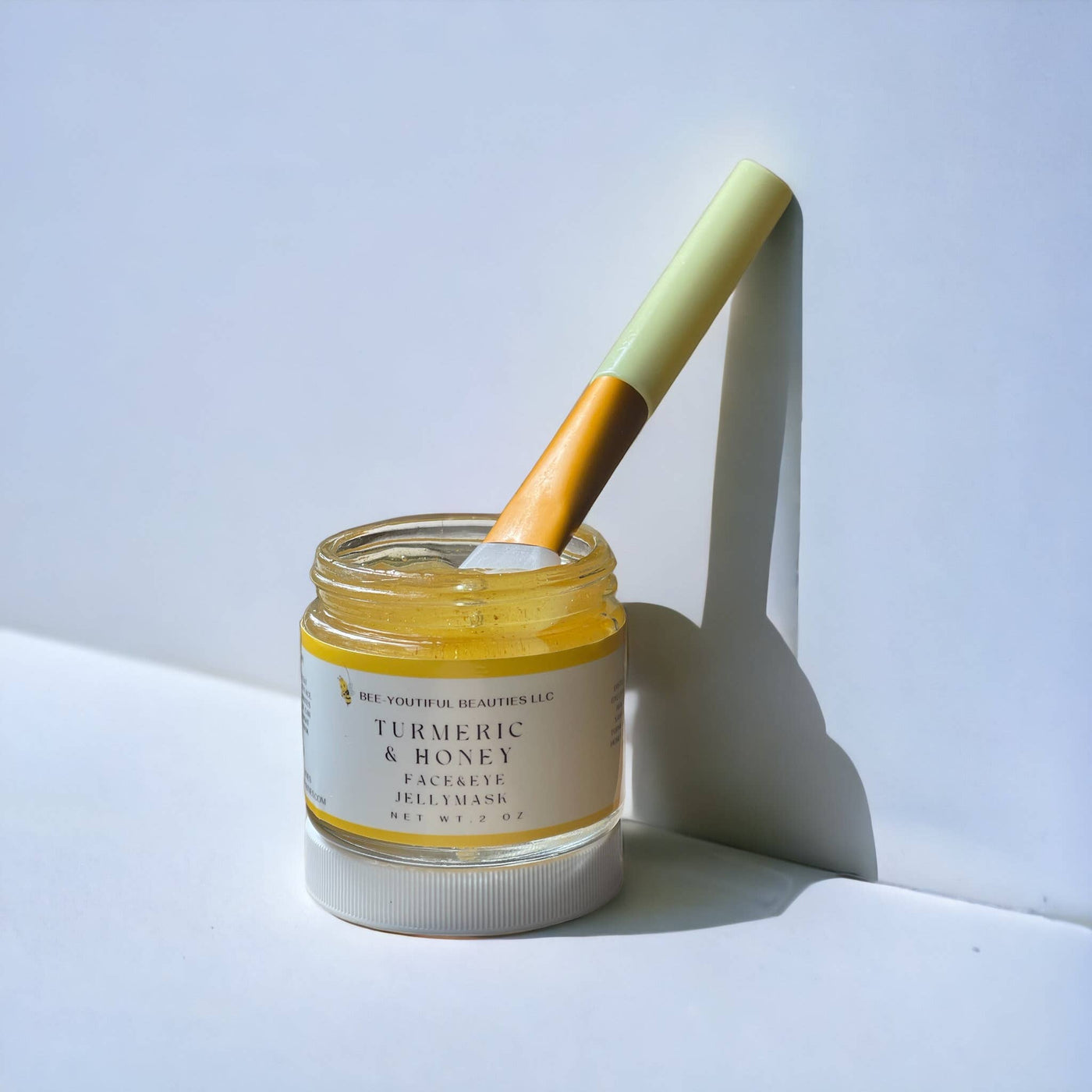 TURMERIC & HONEY JELLY FACE/UNDER EYE MASK: 1 oz Glass Jar