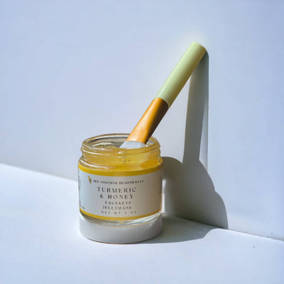 TURMERIC & HONEY JELLY FACE/UNDER EYE MASK: 1 oz Glass Jar