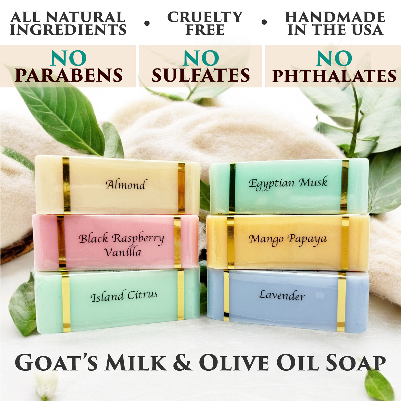 Goat Milk & Olive Oil Soap 6-Pack