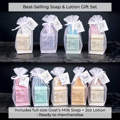 Goat Milk Relaxation Organic Soap and Lotion Gift Set: Egyptian Musk