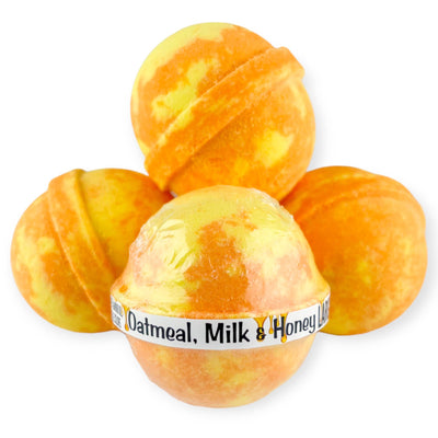 Box of 3 Bath Bomb Oatmeal Milk & Honey