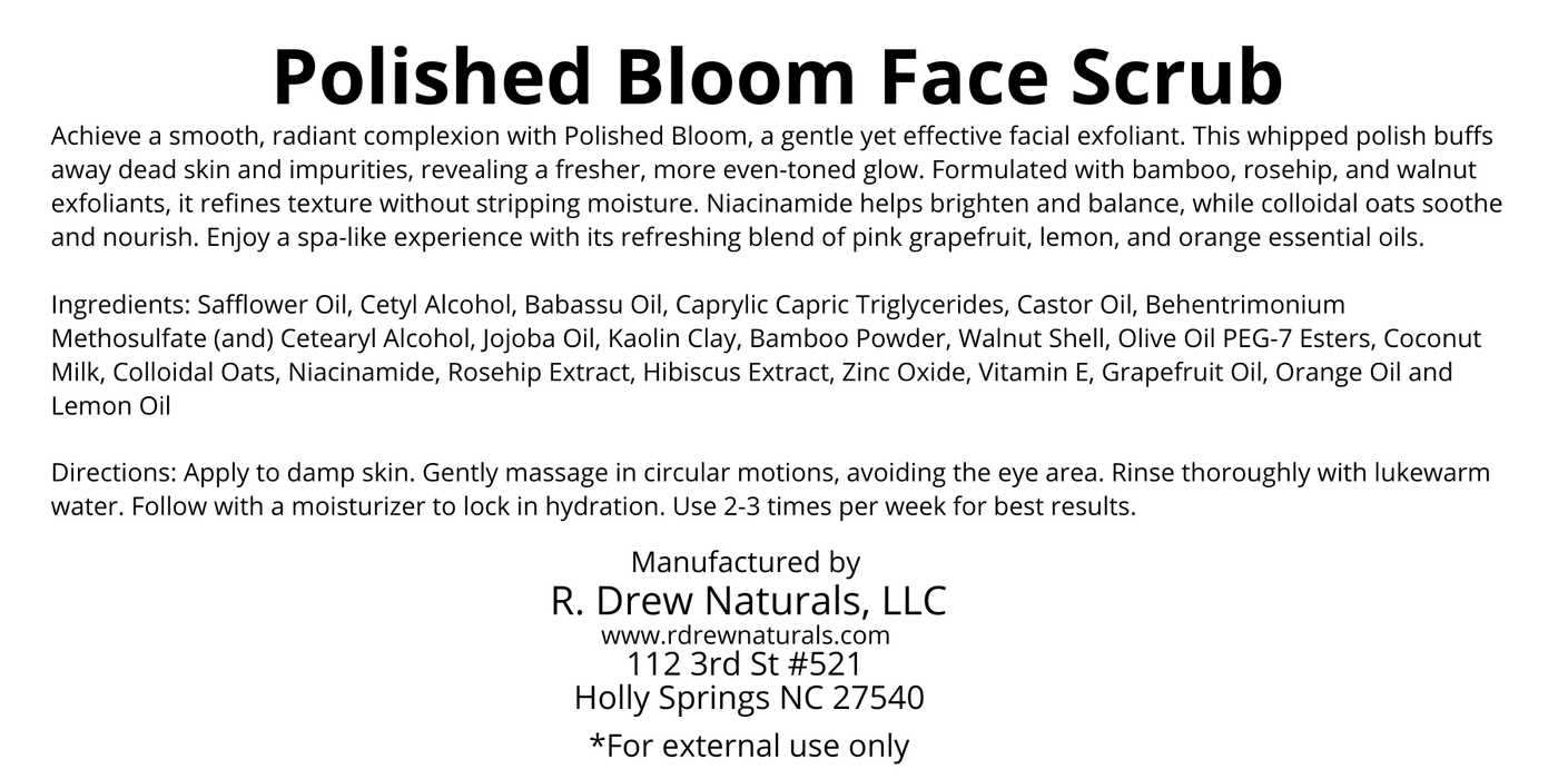 Polished Bloom Renew Facial Scrub – Exfoliation & Glow