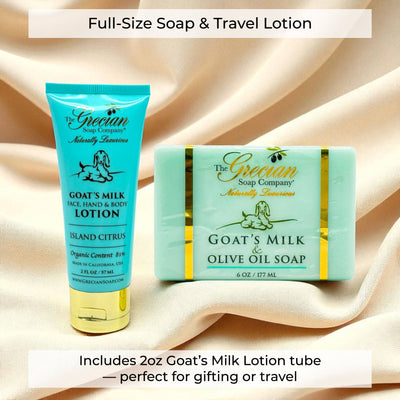 Goat Milk Relaxation Organic Soap and Lotion Gift Set: Almond