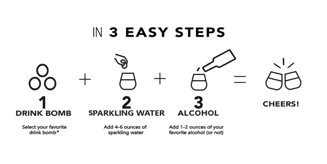 2 Pack Cocktail Drink Bomb™ Mix Pack: Bellini Blush/Mimosa Limited Time