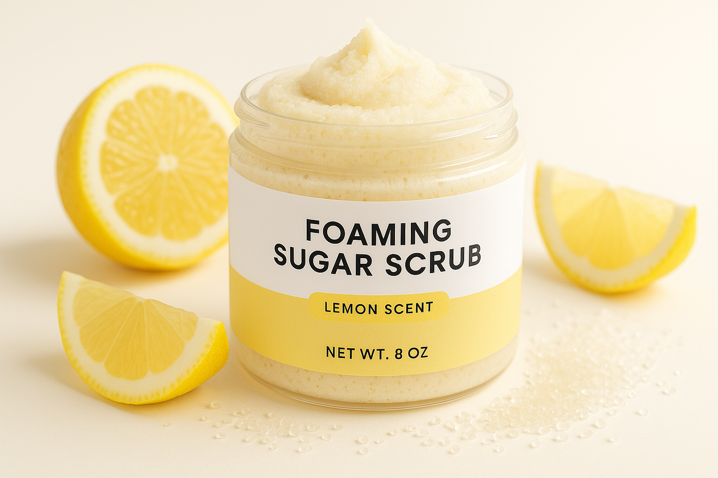 Foaming Sugar Scrub Lemon 8oz