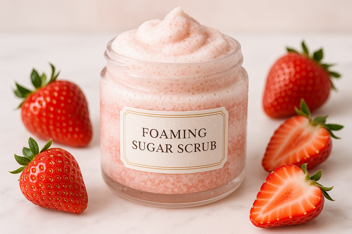 Foaming Sugar Scrub Sweet Strawberry