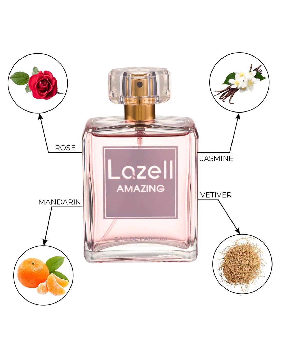LAZELL AMAZING FOR WOMEN EDP 3.4 OZ Perfume - JRose#