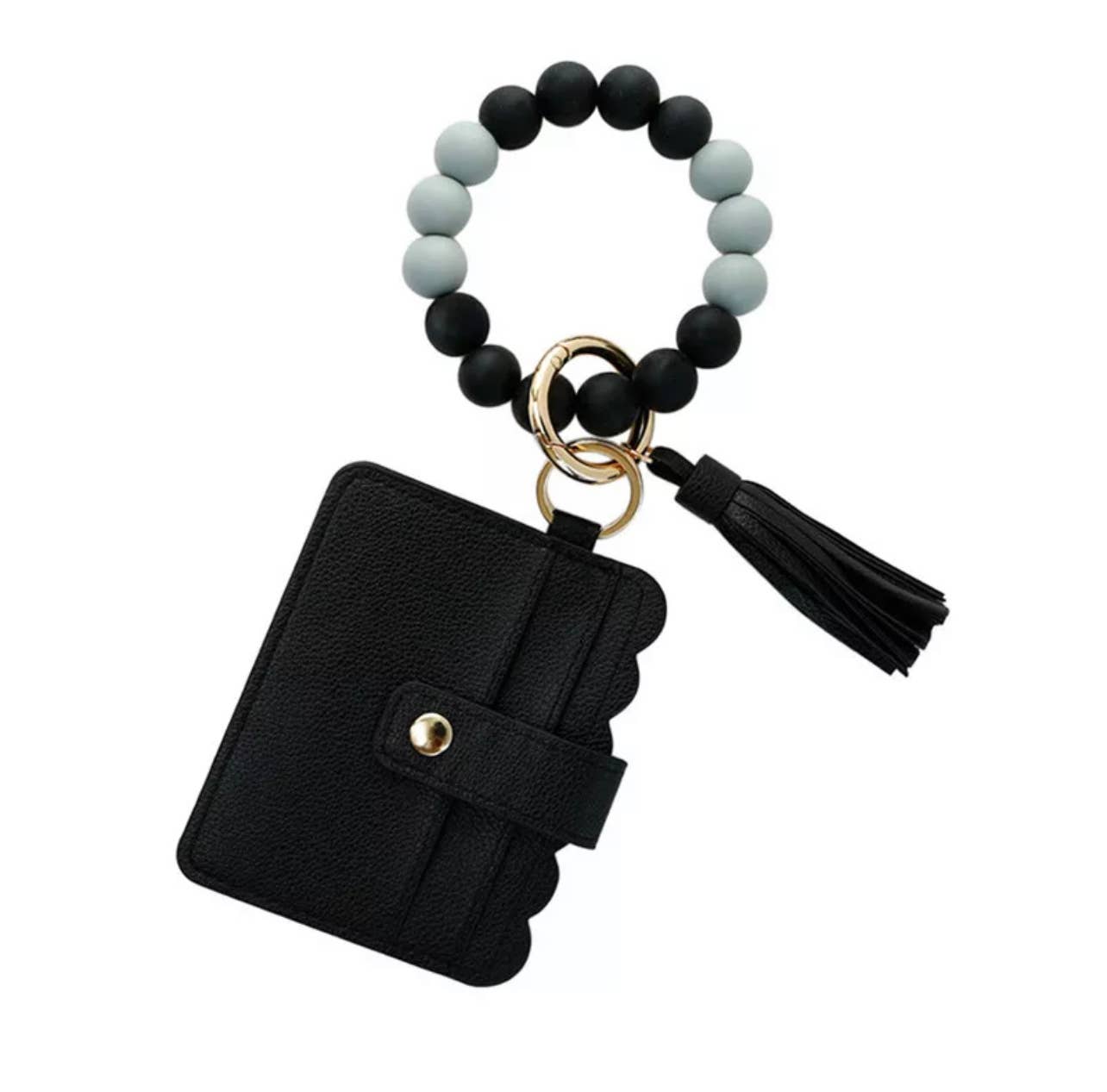 Wallet Wristlet Silicone Bead Tassel Keychains - JRose#
